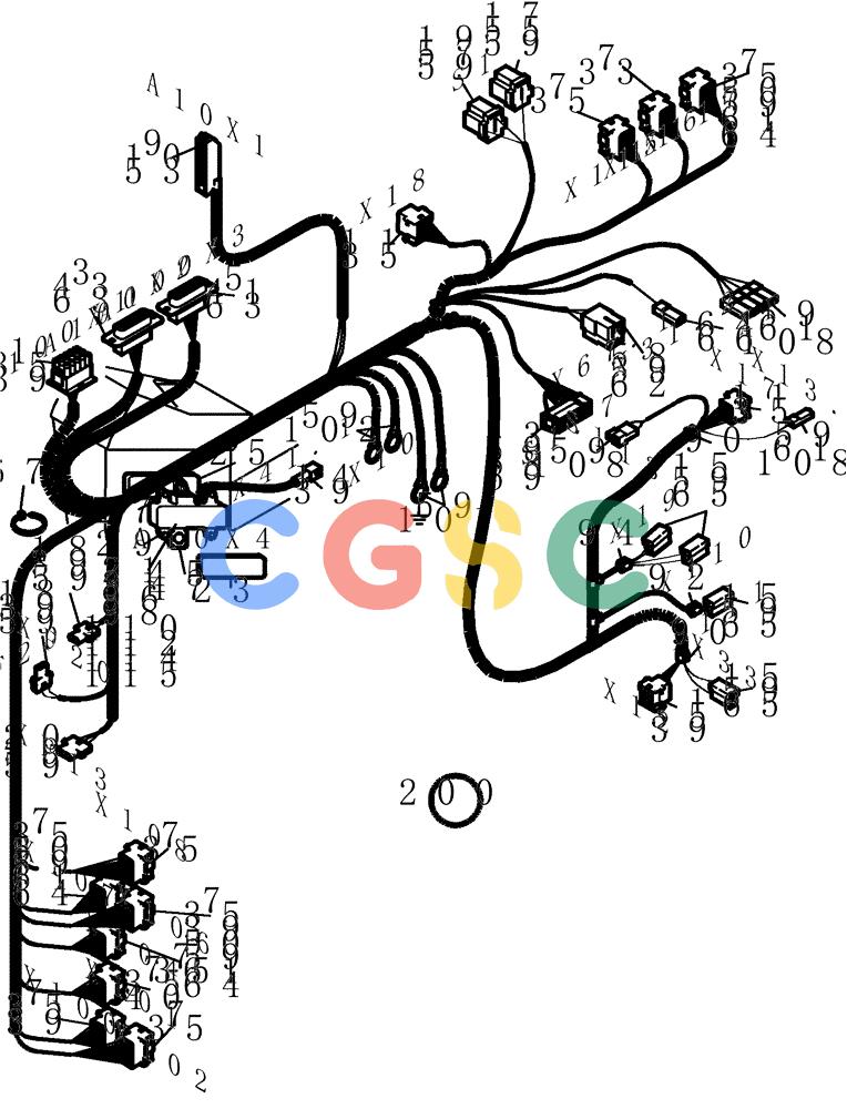 纽荷兰零件查询(EC450) - CRAWLER EXCAVATOR (SN: 750001-UP) (11/99-) (32.413[002]) - CABLE HARNESS BRACKET (S/N 750001-750003) New Holland Constructuion