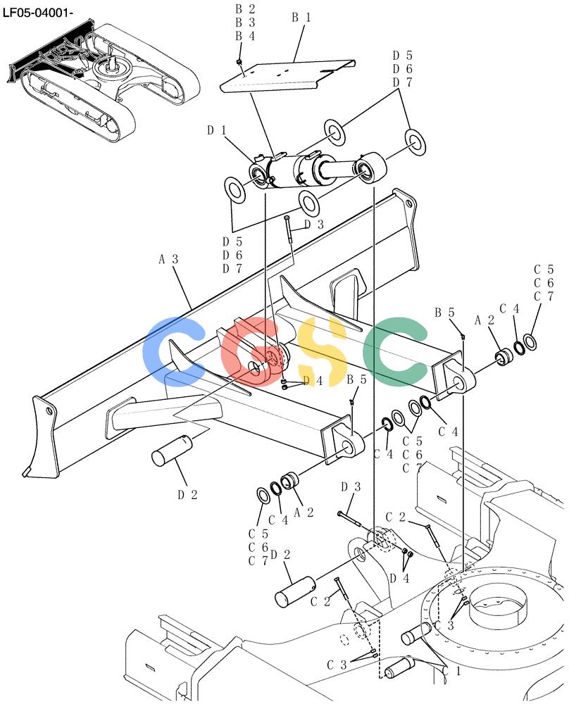 纽荷兰零件查询(E80BMSR) - CRAWLER EXCAVATOR ASN LF05-04001 - (N8TA18060) (421-71-1[1]) - DOZER ASSY New Holland Constructuion