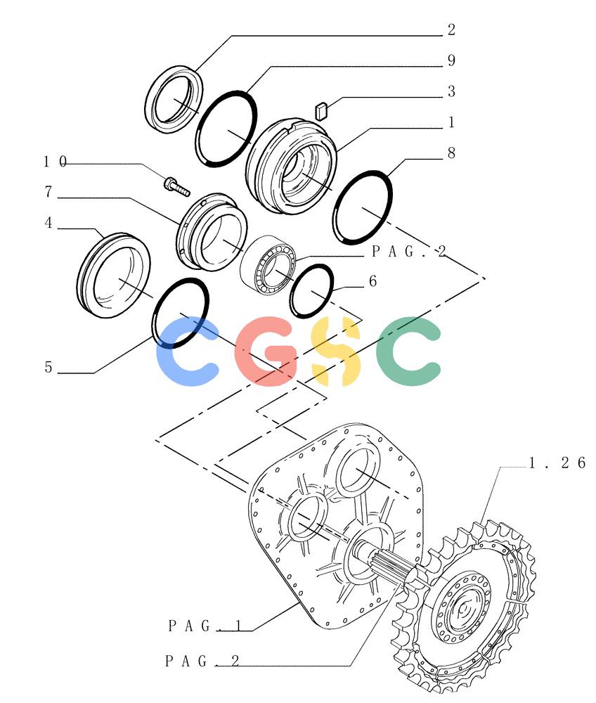 纽荷兰零件查询(D150) - CRAWLER DOZER (1/05-) (1.277[03]) - FINAL DRIVE - COMPONENTS New Holland Constructuion
