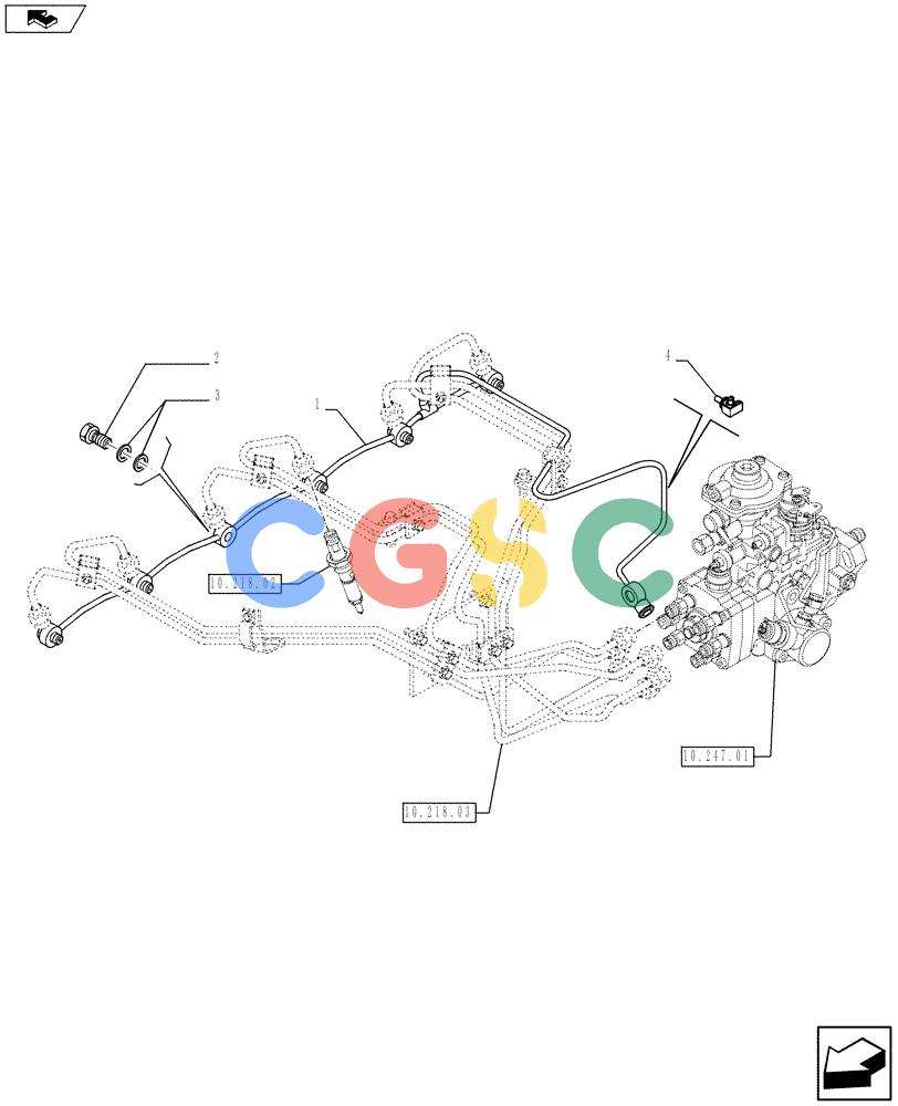 神钢零件查询(F4GE9684R J605) - ENGINE 5801404376 - 84370655 (11/13-) (10.218.05) - INJECTION EQUIPMENT - PIPING (2852736) Kobelco