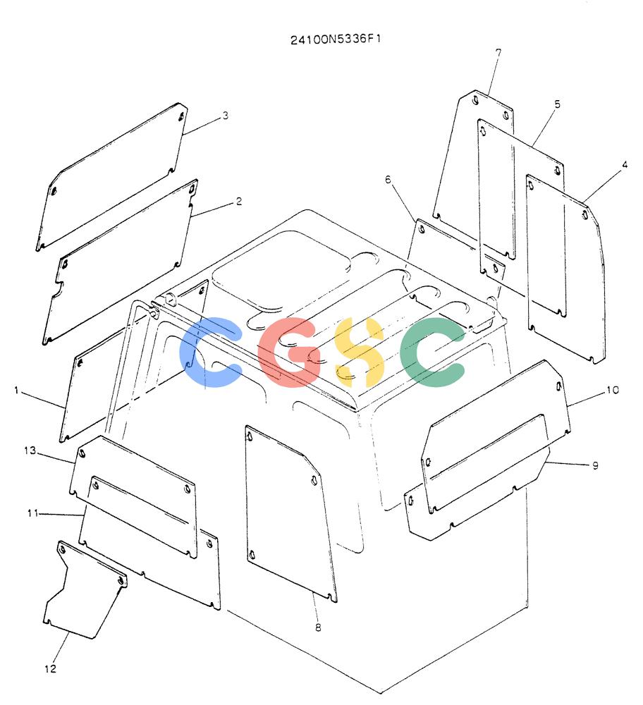 神钢零件查询(K904L) - MARK II EXCAVATOR BTW LX1501 - LX1525 (1/88-12/03) (08-002) - GUARD ASSY, P/N 24100N5336F1 Kobelco