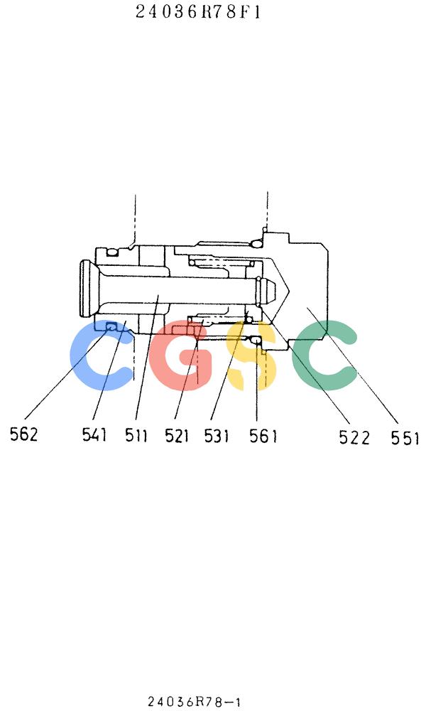 神钢零件查询(K907LC) - MARK II EXCAVATOR ASN YQ0565 (NA) (1/87-12/03) (11-066) - CHECK VALVE, ANTI, P/N 24036R78F1 Kobelco