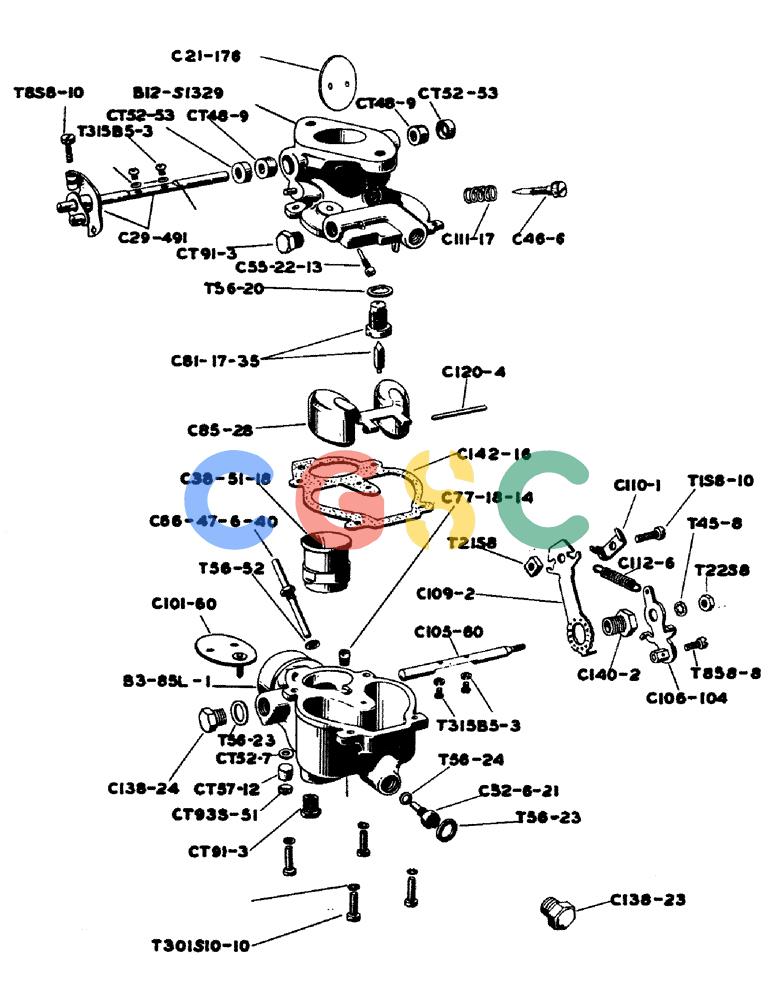 凯斯零件查询(130) - CASE TWINE TIE RECTANGULAR BALER (1/55-12/72) (52) - B13258 ZENITH CARBURETOR, MODEL 161-7, OUTLINE NO. S1329 Case Agriculture