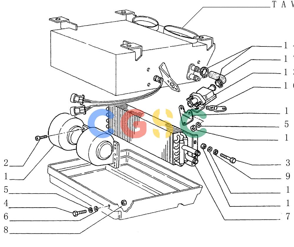 纽荷兰零件查询(FD145) - CRAWLER DOZER (N.A. VERSION) (10/98-) (5.655[04]) - HEATER - COMPONENTS New Holland Constructuion