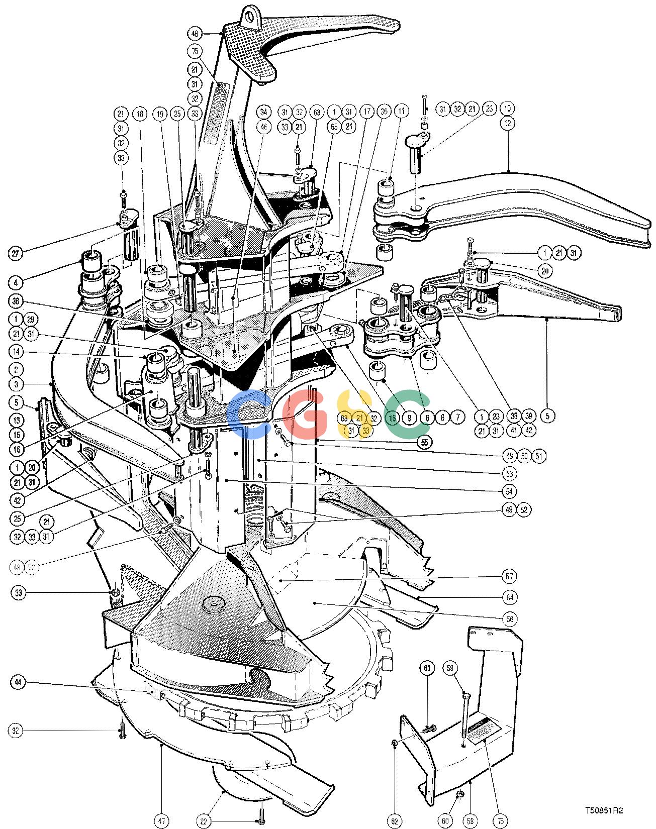 约翰迪尔零件查询FR5000 - ATTACHMENTS FELLING HEAD 20`` ( 960227 - ) 4534-029/16 [4534-029/16]EPC John Deere online