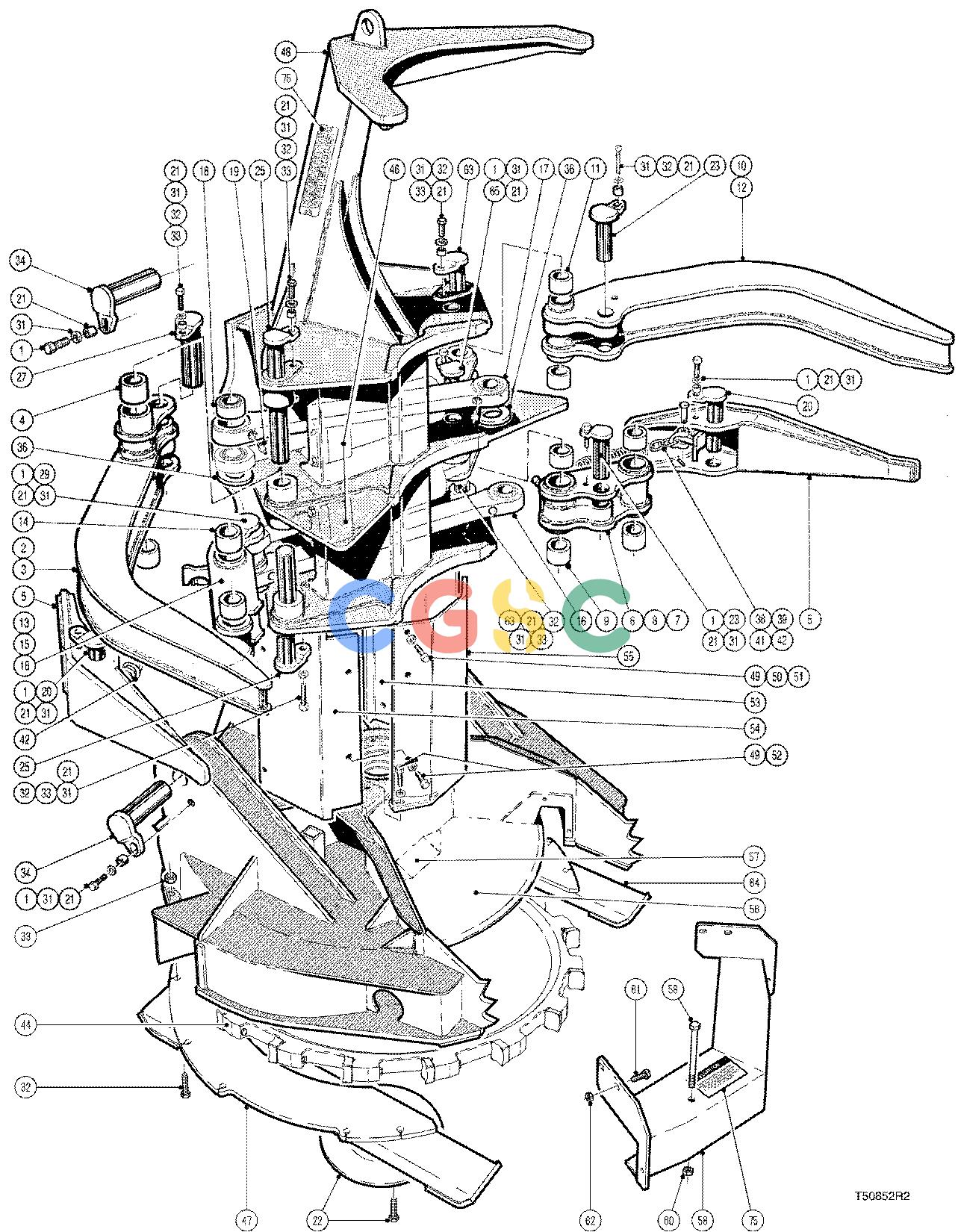 约翰迪尔零件查询TC726 - ATTACHMENTS FELLING HEAD 20`` ( 960227 - ) 4534-016/13 [4534-016/13]EPC John Deere online