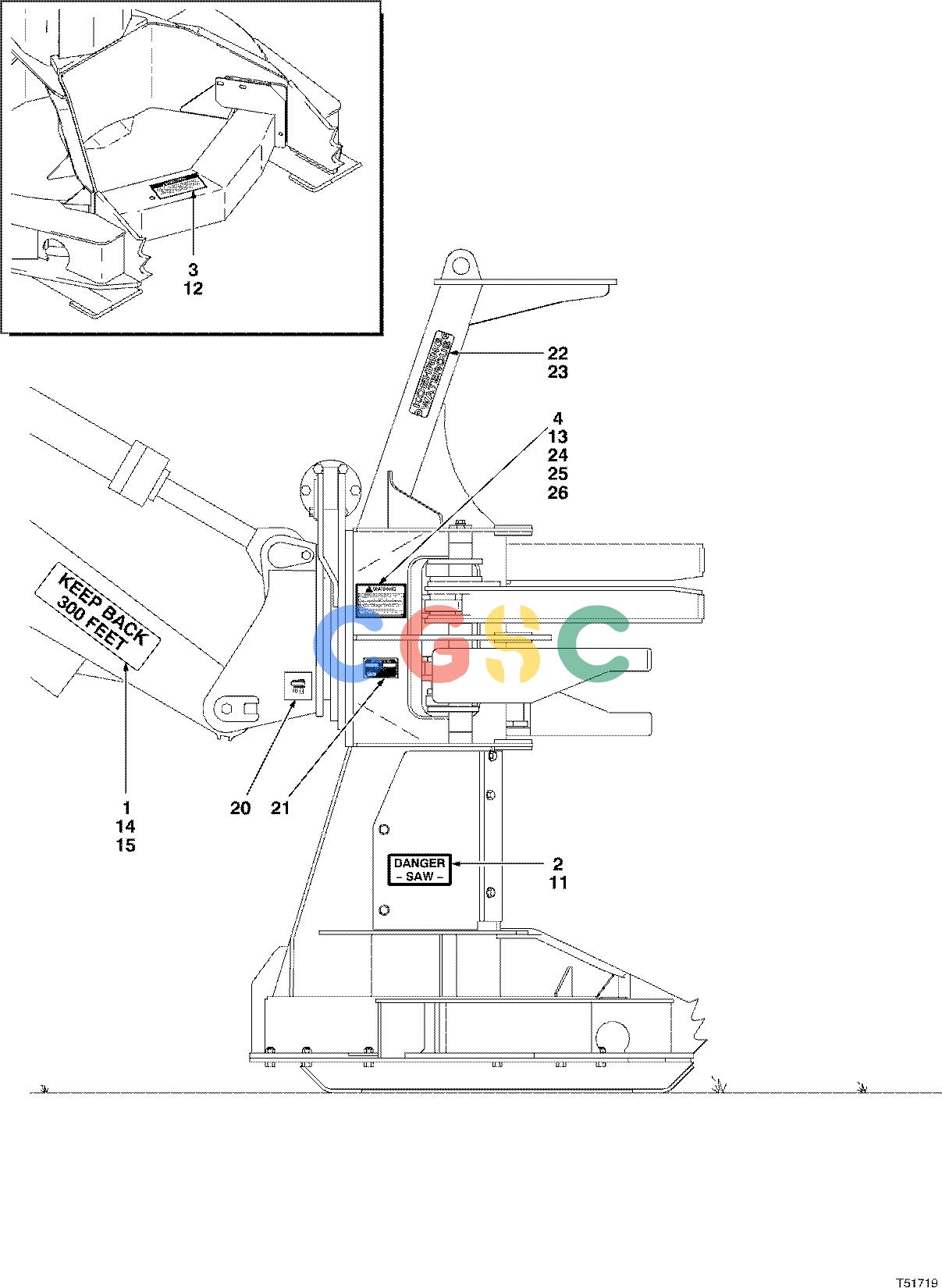 约翰迪尔零件查询S566 - ATTACHMENTS DECALS ENGLISH FRENCH ( 980001 - ) 7521-019/10 [7521-019/10]EPC John Deere online