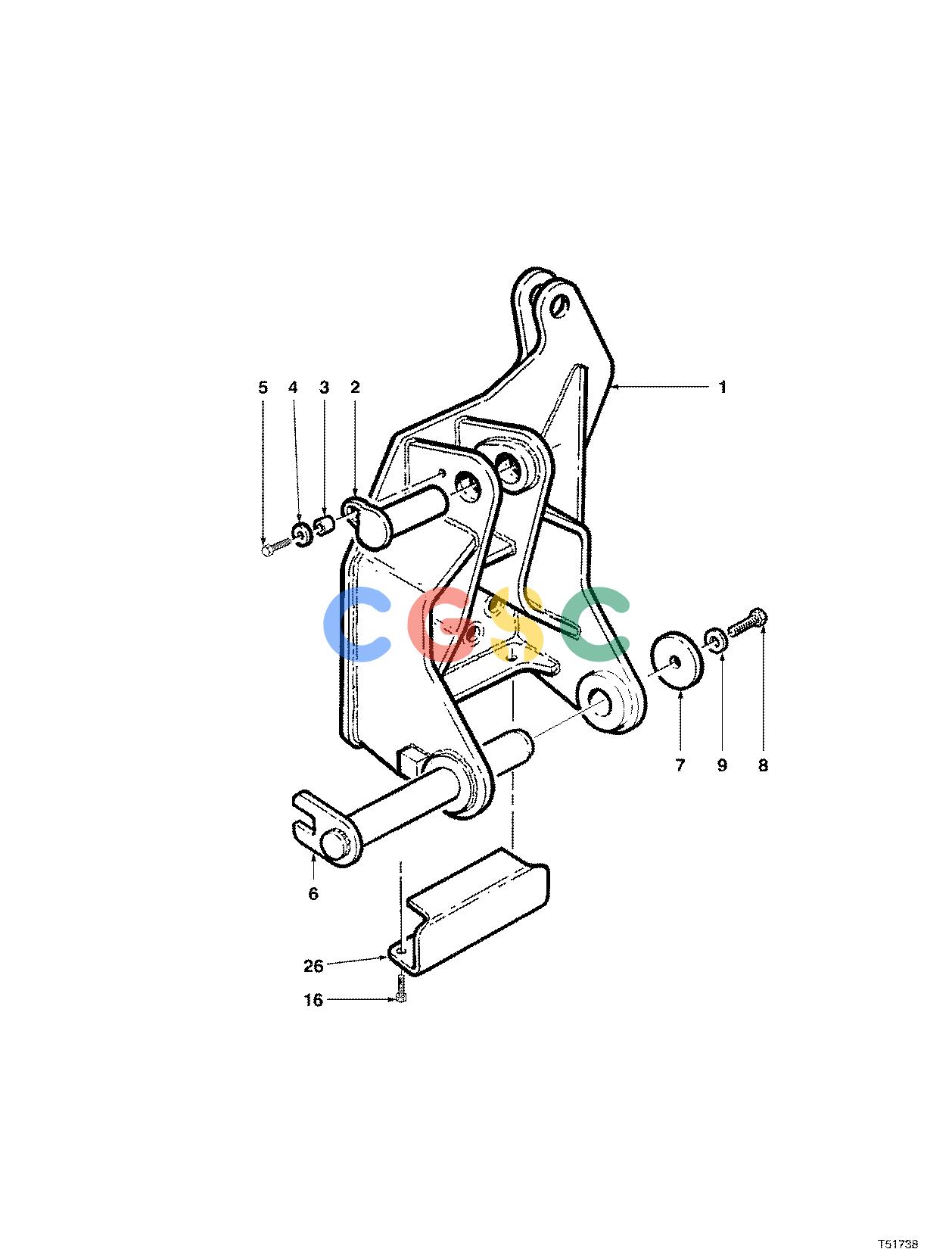 约翰迪尔零件查询S566 - ATTACHMENTS BOOM ADAPTER TJ608 ( 980001 - ) 4542-071/10 [4542-071/10]EPC John Deere online
