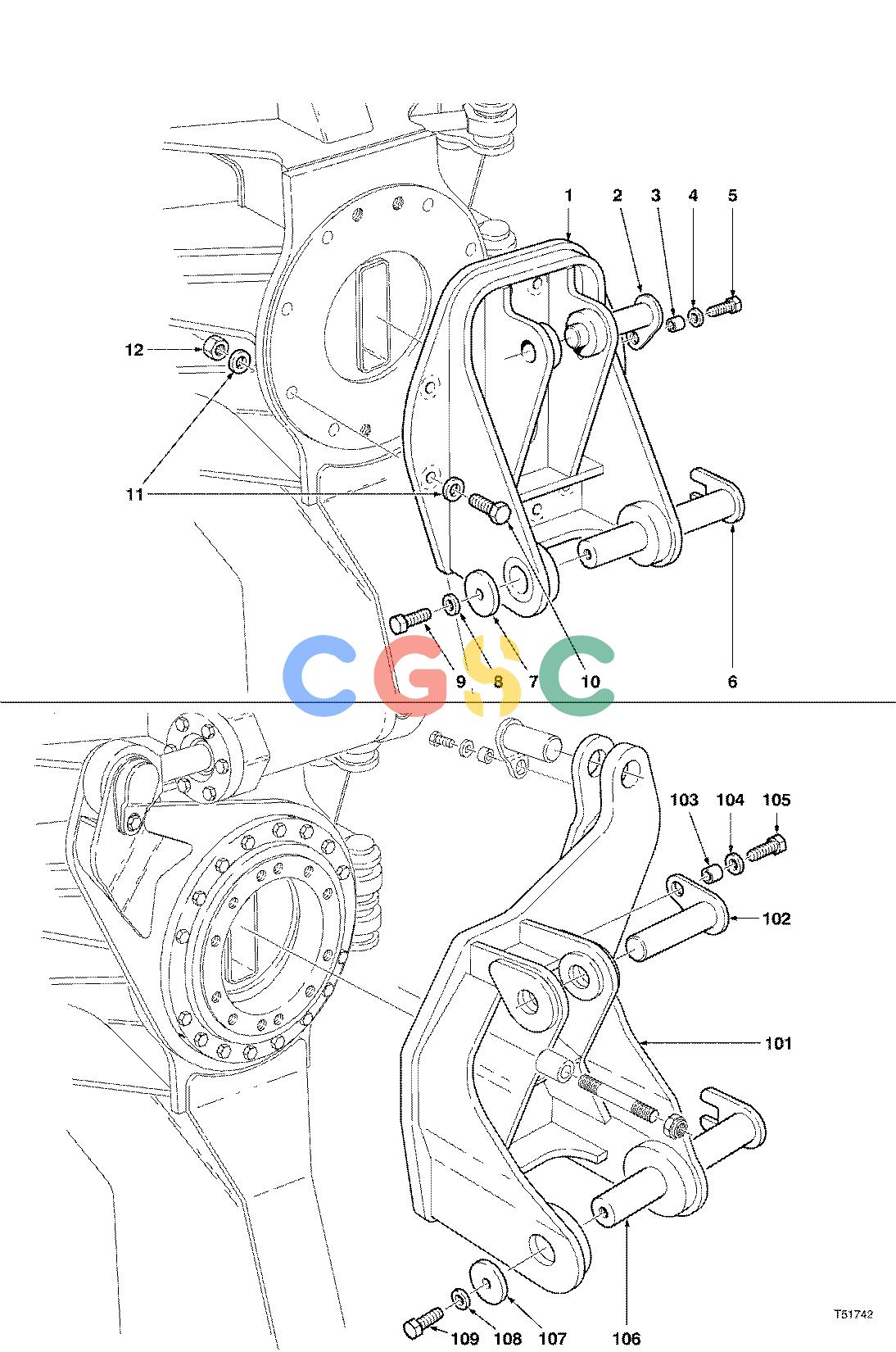 约翰迪尔零件查询S566 - ATTACHMENTS BOOM ADAPTER T400 ( 980001 - ) 4542-079/10 [4542-079/10]EPC John Deere online