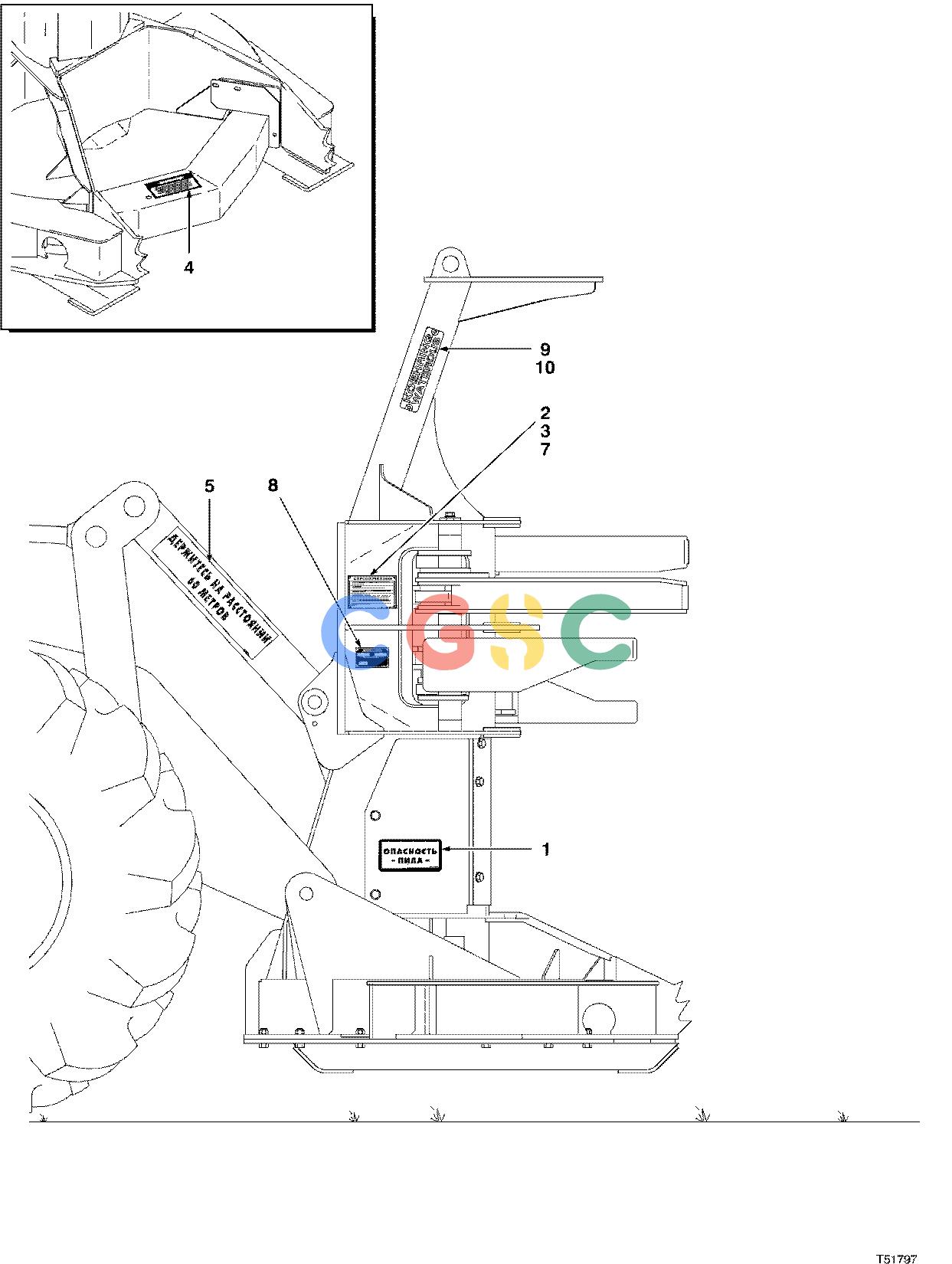 约翰迪尔零件查询D566 - ATTACHMENTS DECALS RUSSIAN ( 980001 - ) 7522-012/10 [7522-012/10]EPC John Deere online