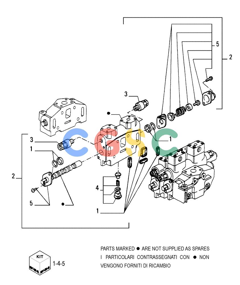 纽荷兰零件查询(FD255) - CRAWLER DOZER (N.A. VERSION) (7/95-) (3.436[03]) - 3 SPOOL VALVE - COMPONENTS New Holland Constructuion