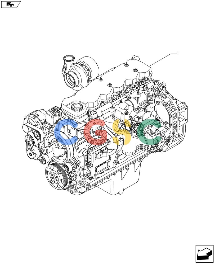 神钢零件查询(F4HFE613F E003) - ENGINE 5801398291 - 84359538 (1/12-) (10.001.01) - ENGINE ASSY (5801398291) Kobelco
