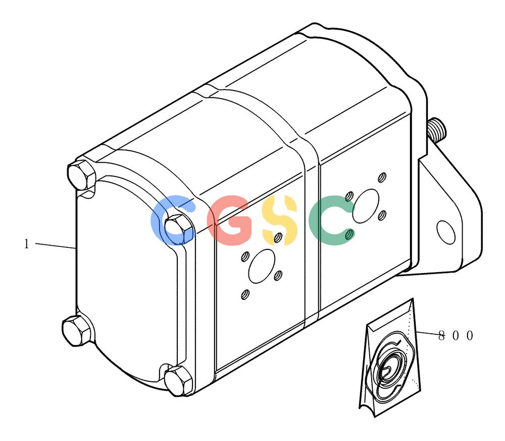 纽荷兰零件查询(EC215) - CRAWLER EXCAVATOR (11/99-) (22.052[003]) - GEAR PUMP (OPTION) (S/N 721501-UP) New Holland Constructuion
