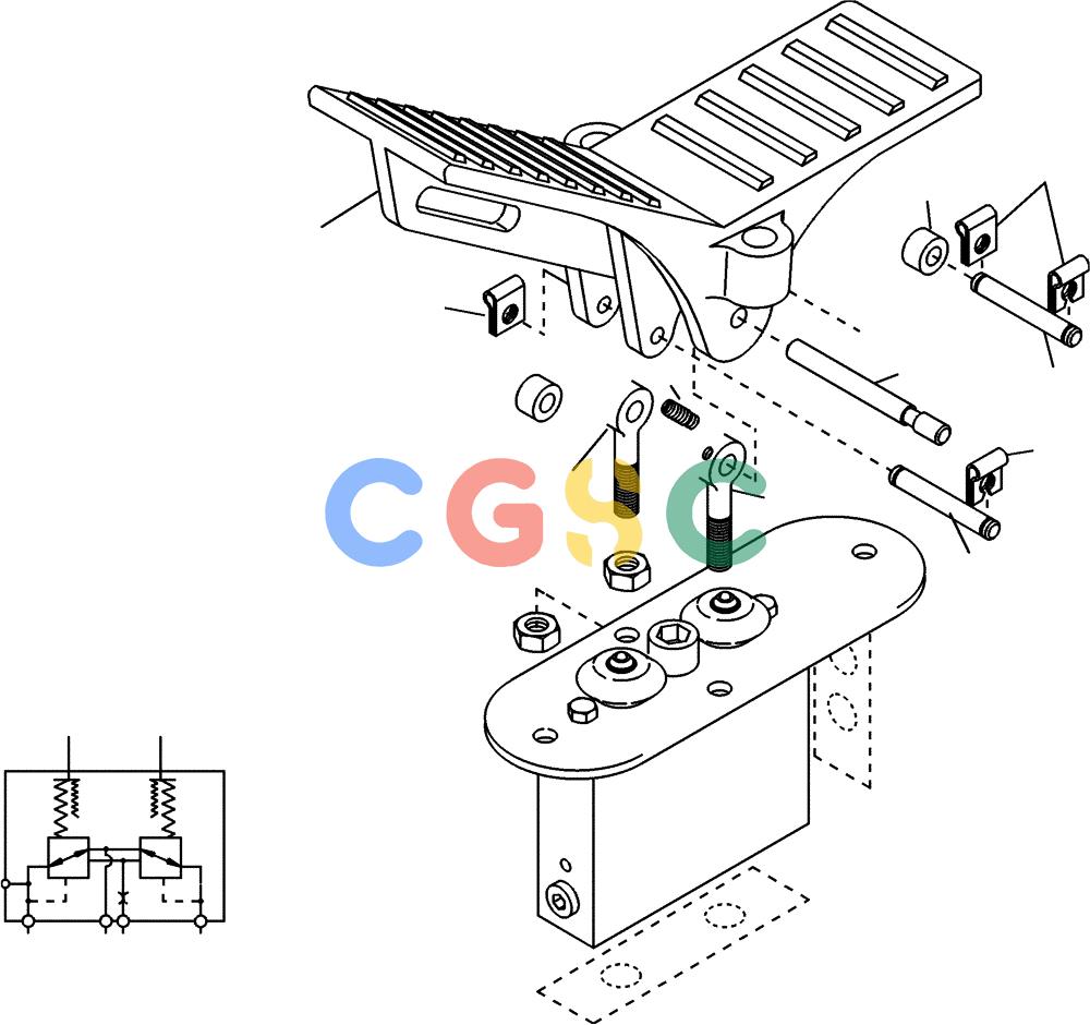 纽荷兰零件查询(EC160) - CRAWLER EXCAVATOR (4/99-) (23.291[002]) - TREADLE VALVE MOUNTING PARTS (S/N 716001-UP) New Holland Constructuion