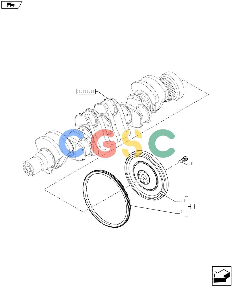 神钢零件查询(F4GE9684R J605) - ENGINE 5801404376 - 84370655 (11/13-) (10.103.02) - FLYWHEEL - ENGINE (2853681) Kobelco