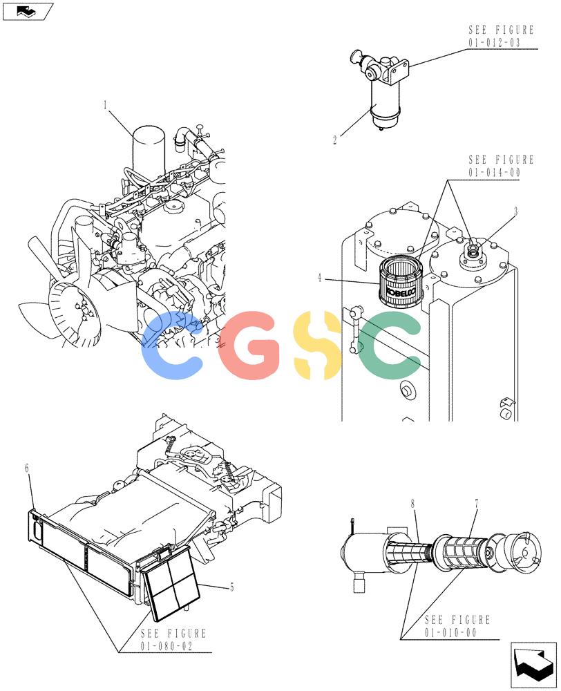 神钢零件查询(ED150-2) - BLADE RUNNER EXCAVATOR/DOZER ASN LH01-01001 (1/09-12/12) (00-001[00]) - FILTER LIST Kobelco