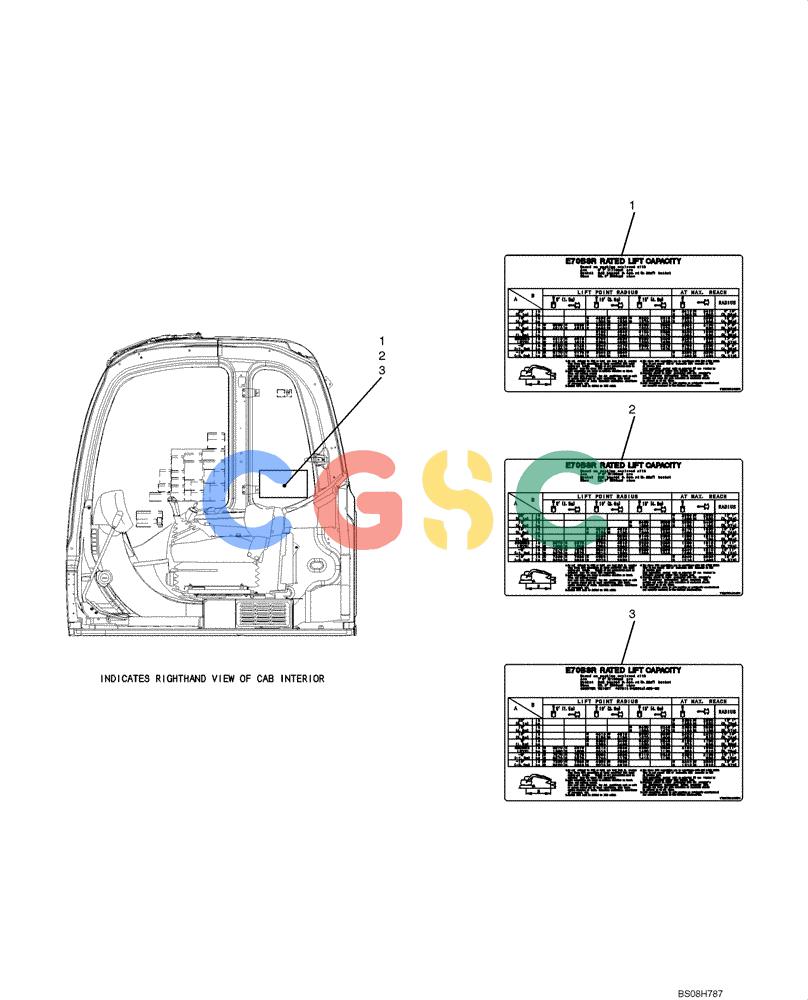 纽荷兰零件查询(E70BSR) - COMPACT CRAWLER EXCAVATOR BTW YT05-15001 - 18000 (NA) (4/08-) (07-20-00[00]) - NAME PLATE INSTALLATION (YT22T00147F1) New Holland Constructuion