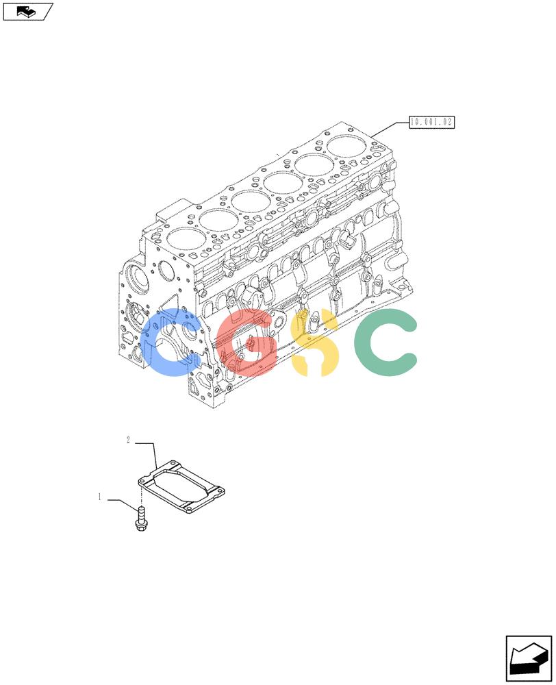神钢零件查询(F4GE9684C J602) - ENGINE 5801385852 - 84369829 (1/13-) (10.001.03) - CRANKCASE Kobelco