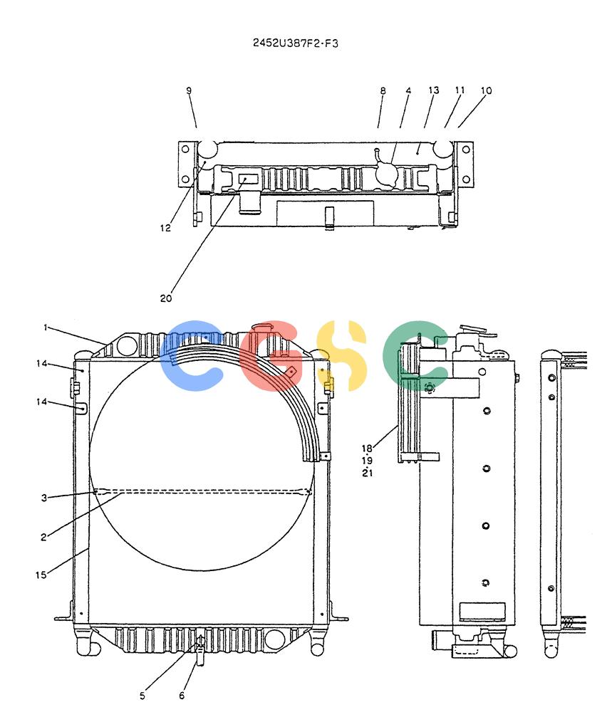 神钢零件查询(K905LC) - MARK II EXCAVATOR BTW YP1001 - YP1281. (4/89-12/03) (05-005) - RADIATOR ASSY Kobelco