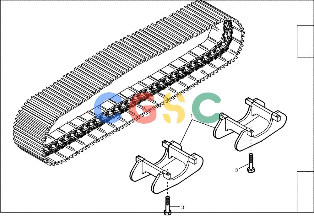 纽荷兰零件查询(EC240) - CRAWLER EXCAVATOR (5/00-) (06.120[001]) - GUIDE DRIVING CHAIN (S/N 724002-UP) New Holland Constructuion