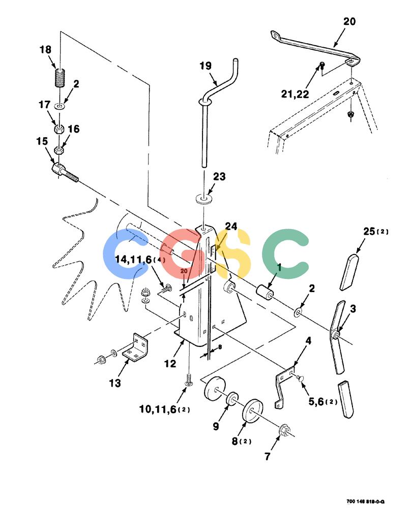凯斯零件查询(8575) - CASE IH MID-SIZE RECTANGULAR BALER (NORTH AMERICA) (1/95-12/00) (09-044) - BALE LENGTH ADJUSTMENT KIT, 700148818 BALE LENGTH ADJUSTMENT KIT COMPLETE Case Agriculture
