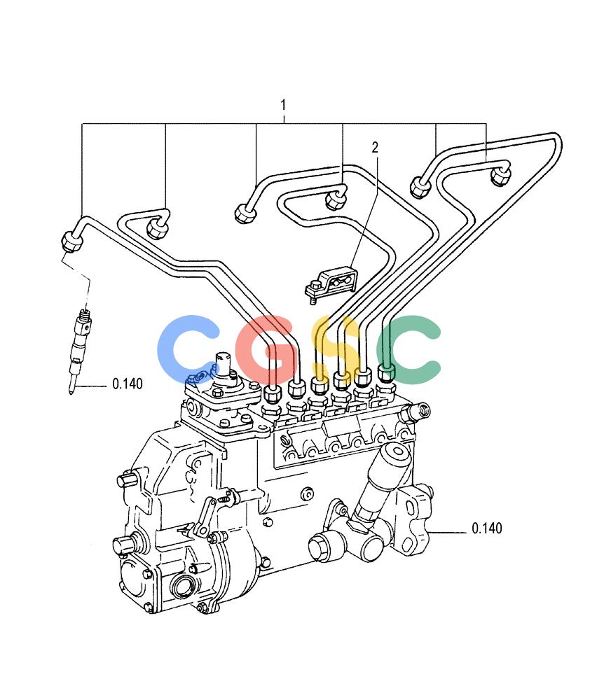 纽荷兰零件查询(FL175) - CRAWLER LOADER (N.A. VERSION) (6/92-) (0.149[01]) - INJECTION EQUIPMENT - PIPING New Holland Constructuion
