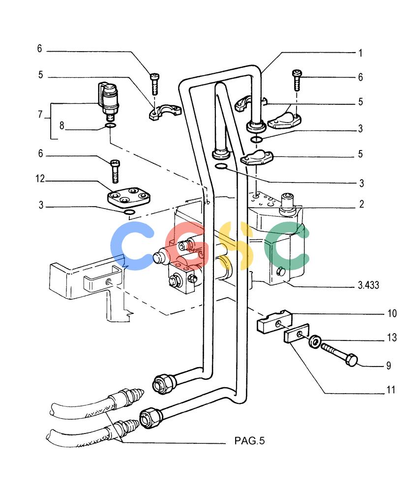 纽荷兰零件查询(FL175) - CRAWLER LOADER (N.A. VERSION) (6/92-) (3.434[04]) - HYDRAULIC SYSTEM PIPING New Holland Constructuion