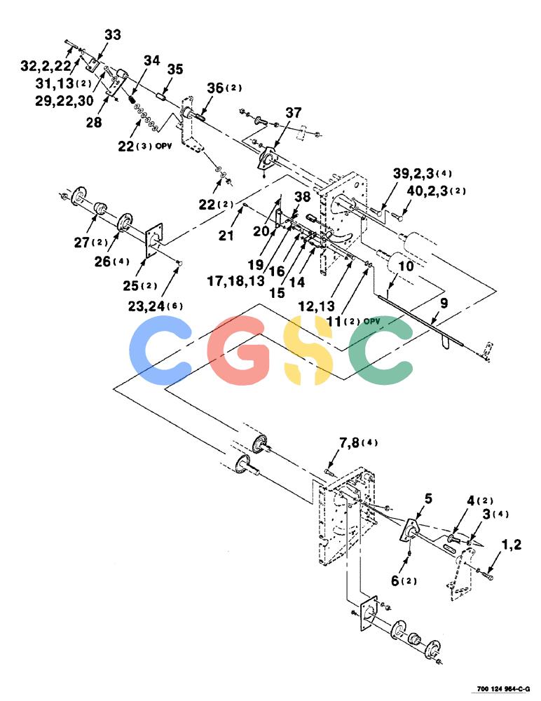 凯斯零件查询(8465) - CASE IH AUTO ROUND BALER (1/91-12/97) (7-26) - MESH WRAP, ROLLER SUPPORT ASSEMBLIES, SERIAL NUMBER CFH0073272 AND LATER Case Agriculture
