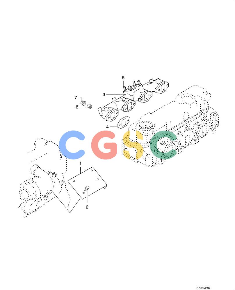 纽荷兰零件查询(EH160) - CRAWLER EXCAVATOR (9/03-) (02 -13[00]) - MANIFOLD - EXHAUST New Holland Constructuion