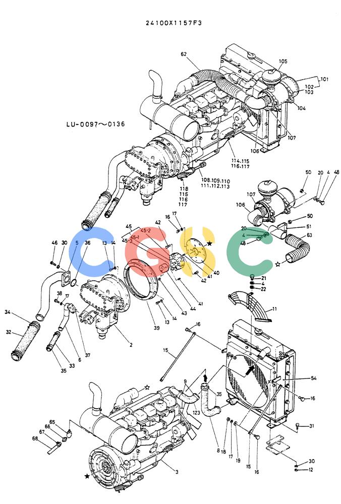 神钢零件查询(K935) - EXCAVATOR SUPPLEMENT ASN LU00154 (1/76-12/03) (07-005) - INSTAL, POWER- PLANT (FOR NORTH AMERICA) Kobelco