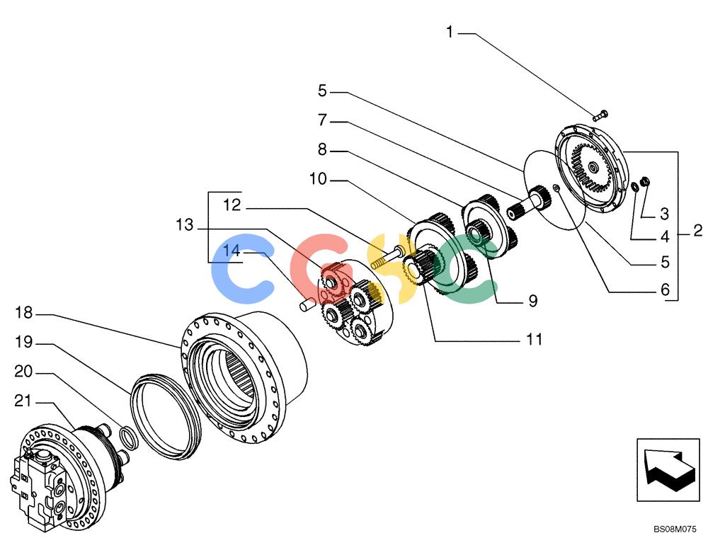 神钢零件查询(SK170-8) - ACERA MARK III EXCAVATOR - TIER 3 (NA) ASN YM04-U1601 - (5/07-12/12) (08-11[01]) - MOTOR ASSEMBLY (PROPEL) (YM15V00007F1), PAGE 1 OF 3 Kobelco