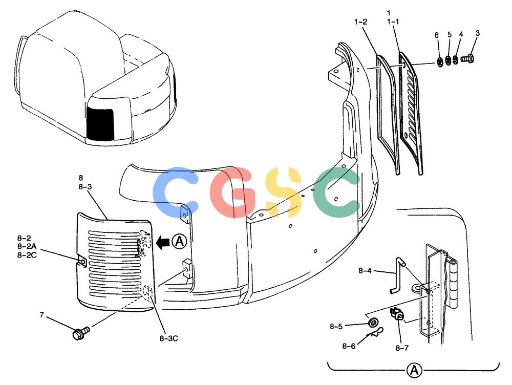 纽荷兰零件查询(EH70) - MIDI CRAWLER EXCAVATOR (N.A.) (1/05-) (056) - GUARD INSTALLATION (COUNTERWEIGHT) New Holland Constructuion