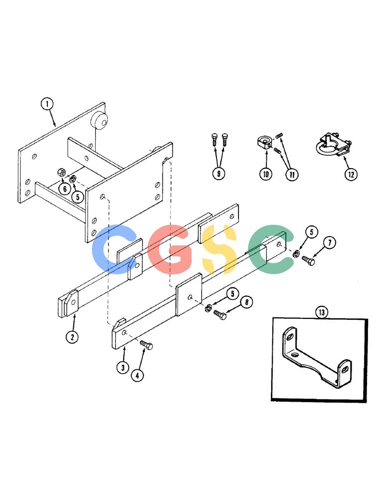 凯斯零件查询(56FTS) - CASE SNOW THROWER (1/86-12/92) (44) - MOUNTING KIT, 235 TRACTORS Case Agriculture