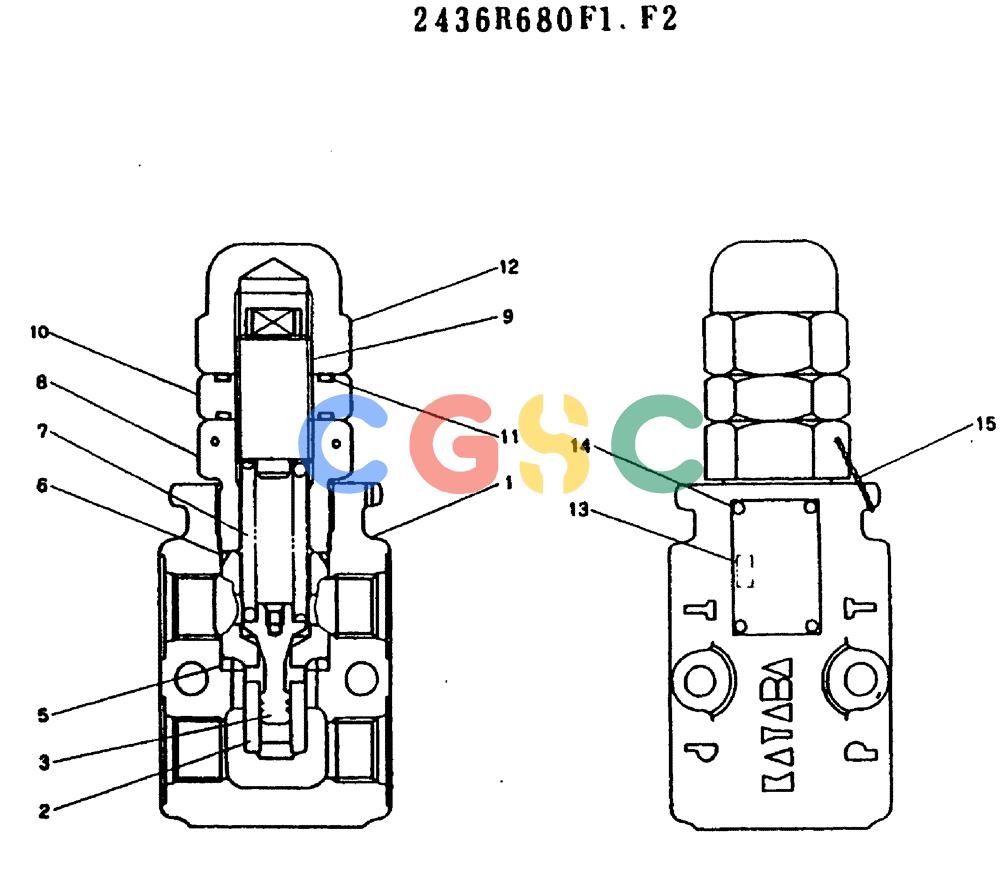 神钢零件查询(MD200BLC) - EXCAVATOR ASN YQ0565 (1/80-12/06) (11-003) - VALVE ASSY, RELIEF Kobelco