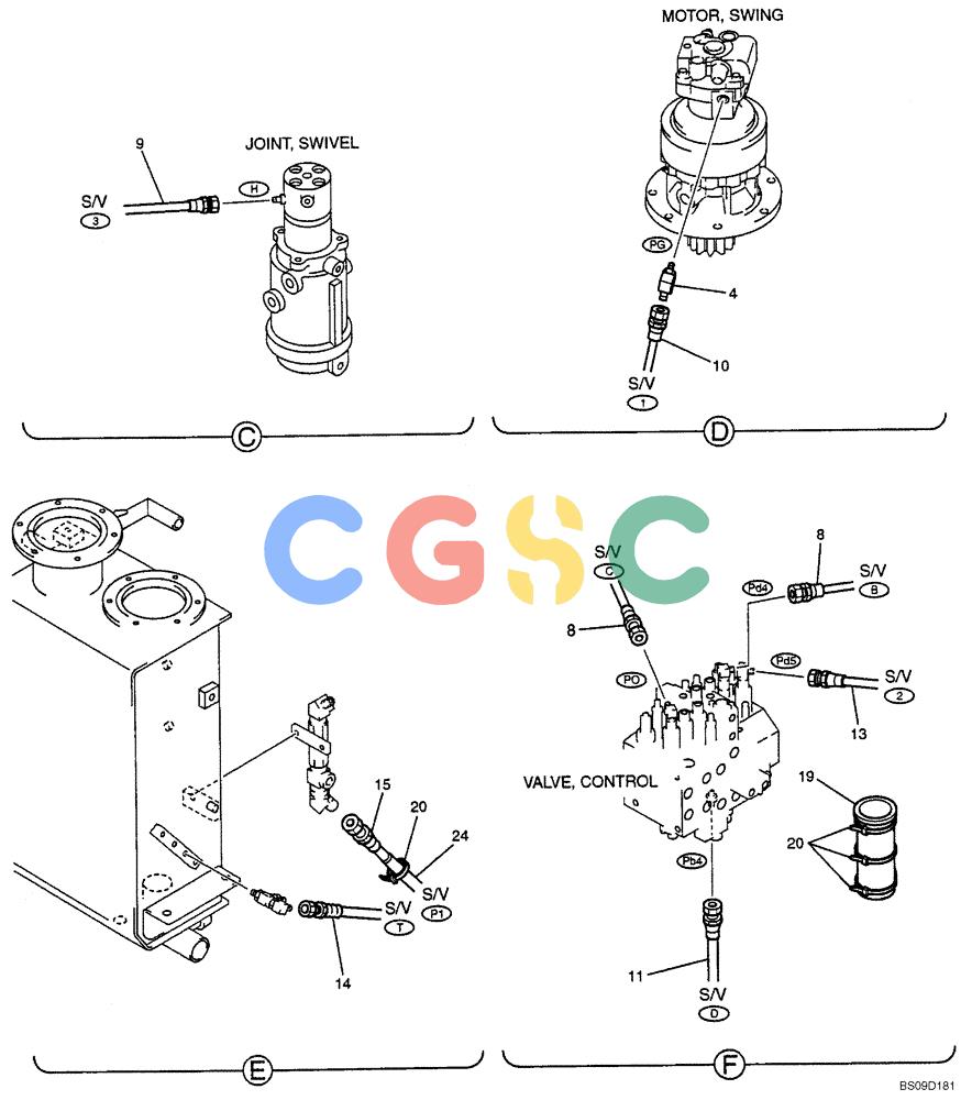 神钢零件查询(NIBBLER) - & BREAKER - SK70SR-1E SHORT RADIUS EXCAVATOR ASN YT02-04001 (4/03-12/04) (06-065[02]) - VALVE CONTROL LINES (BREAKER, NIBBLER & BREAKER), (YT64H00038F2), PAGE 2 OF 2 Kobelco