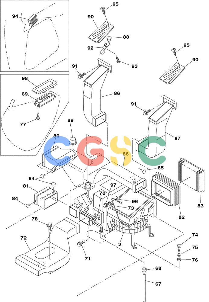 纽荷兰零件查询(E805) - CRAWLER EXCAVATOR (1/05-) (09-087-00[01]) - AIR CONDITIONING - OPERATORS COMPARTMENT New Holland Constructuion