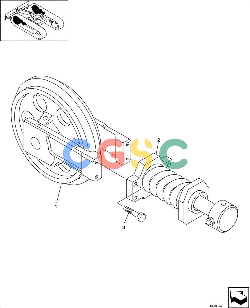 纽荷兰零件查询(E15) - COMPACT CRAWLER EXCAVATOR (N.A.) (1/06-) (05-05[00]) - TRACK - IDLER New Holland Constructuion