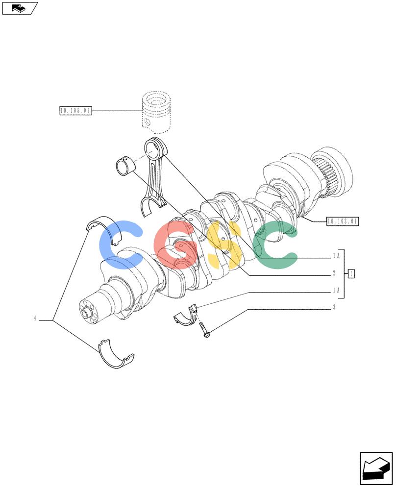 神钢零件查询(F4GE9684R J605) - ENGINE 5801404376 - 84370655 (11/13-) (10.105.02) - CONNECTING ROD (2856316) Kobelco