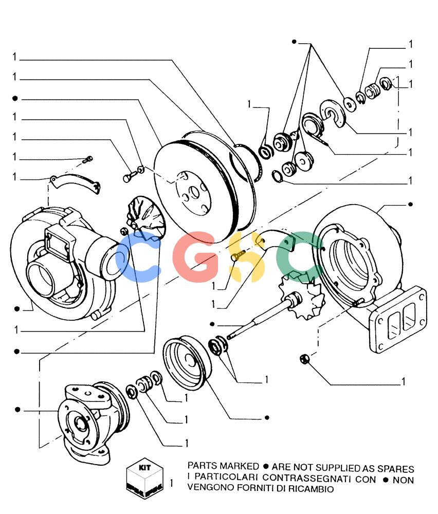 纽荷兰零件查询(FL175) - CRAWLER LOADER (N.A. VERSION) (6/92-) (0.240[02]) - TURBOCHARGER - COMPONENTS New Holland Constructuion