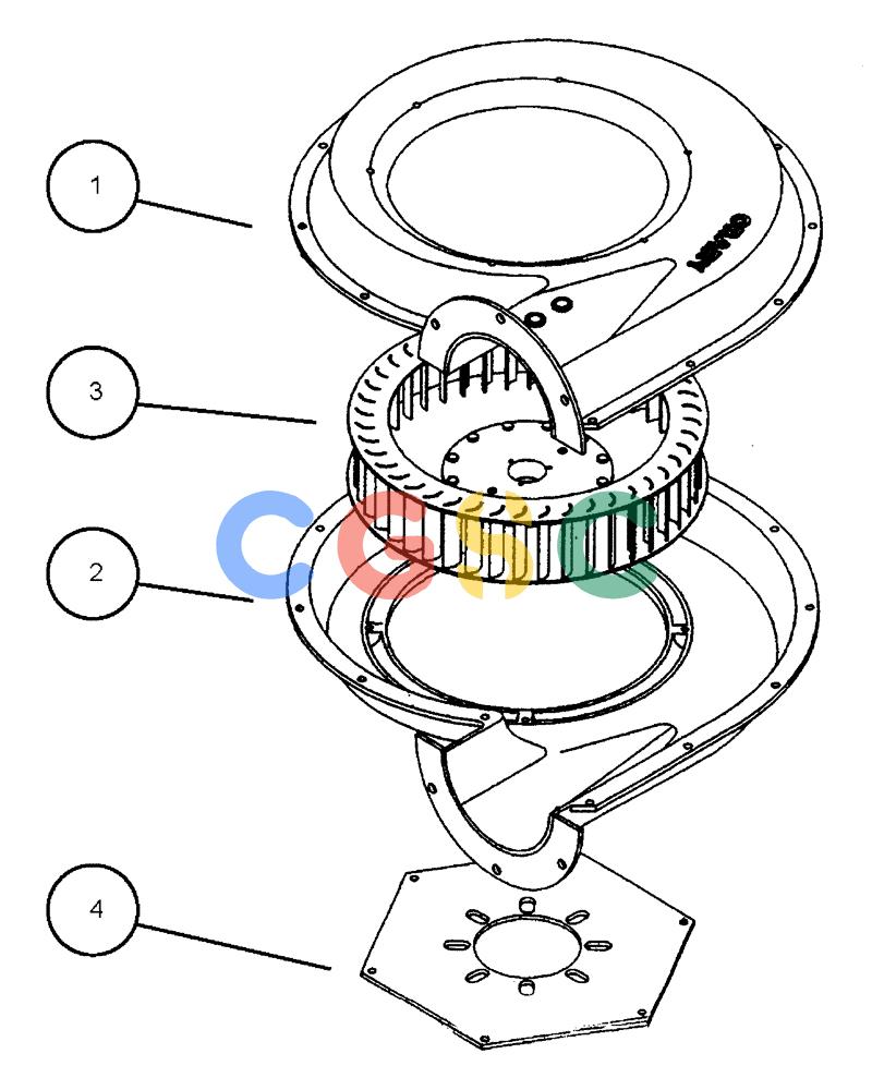 凯斯零件查询(438) - FLEX-AIR APPLICATOR - 2003 (3/03-10/03) (04-020) - FAN, HP, 6 INCH, CCW, 60’ & 70’ Case Agriculture