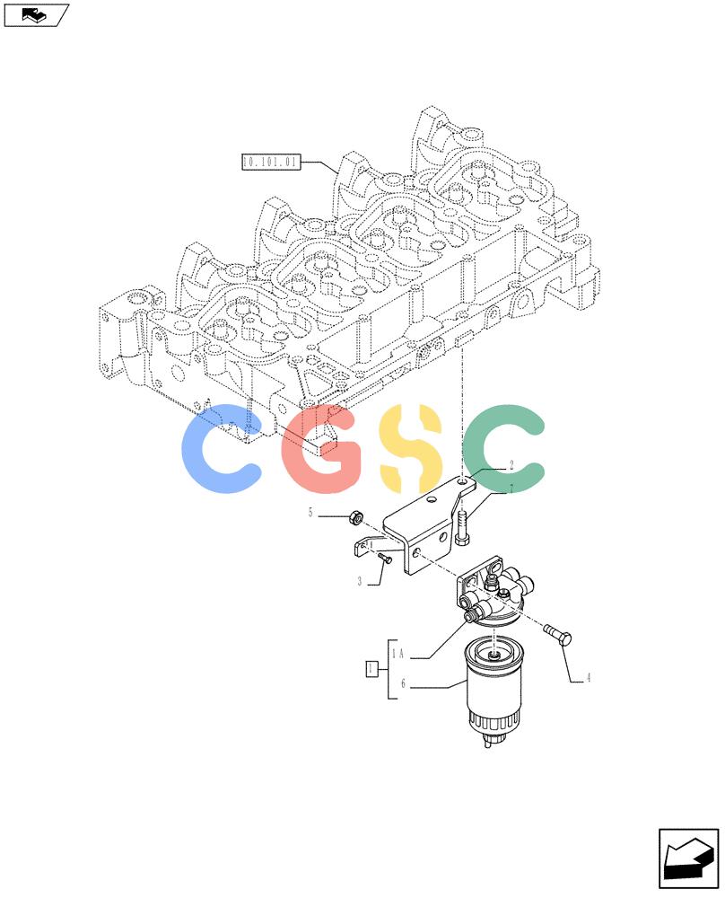 神钢零件查询(F4GE9484C J601) - ENGINE 504203229 - 84513501 (1/14-) (10.206.01) - FUEL FILTER (2852097) Kobelco