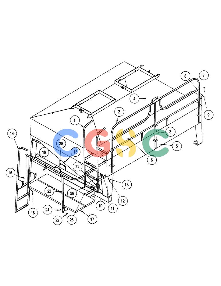 凯斯零件查询(2400) - CONCORD AIR SYSTEM (1/96-12/99) (E50) - LADDERS AND RAILING - DISCONTINUED Case Agriculture