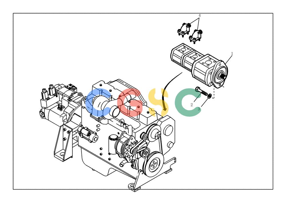 纽荷兰零件查询(EC350) - CRAWLER EXCAVATOR (2/00-) (22.050[001]) - GEAR PUMP INSTALL.MATERIAL (S/N 735003-735032) New Holland Constructuion