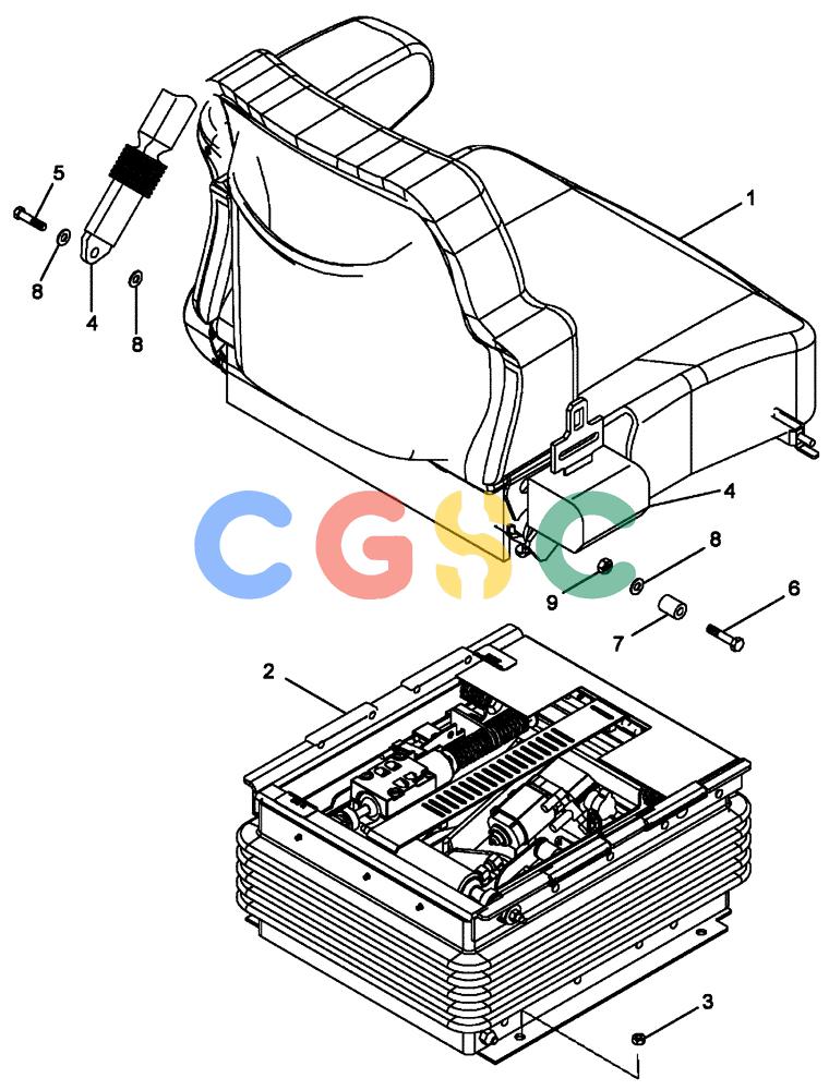 凯斯零件查询(FLX3510) - FLOATER (8/04-8/06) (01-035) - SEAT ASSEMBLY "JAN 2005 THRU JAN 2006" Case Agriculture