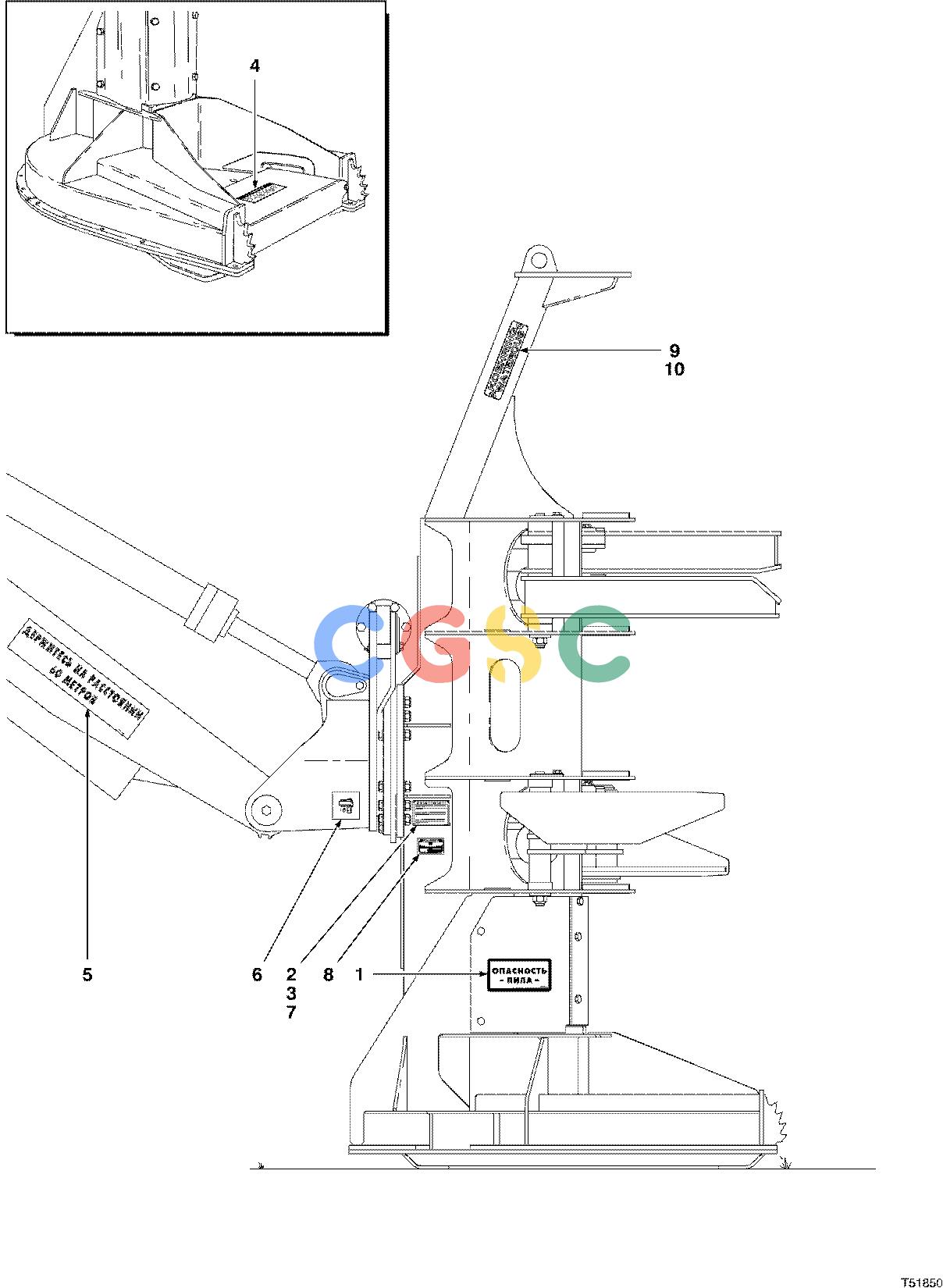 约翰迪尔零件查询S586 - ATTACHMENTS DECALS RUSSIAN ( 980812 - ) 7522-014/10 [7522-014/10]EPC John Deere online