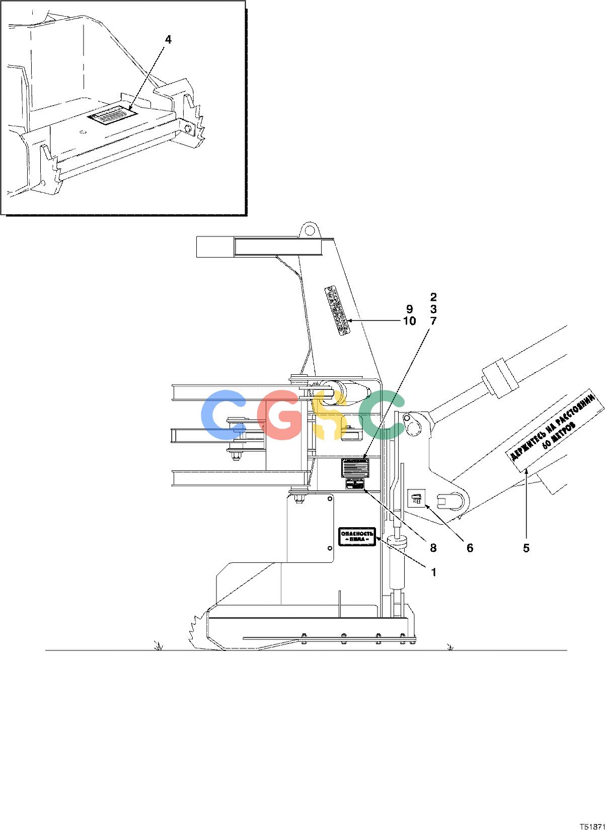 约翰迪尔零件查询S546 - ATTACHMENTS DECALS RUSSIAN ( 980001 - ) 7522-016/10 [7522-016/10]EPC John Deere online