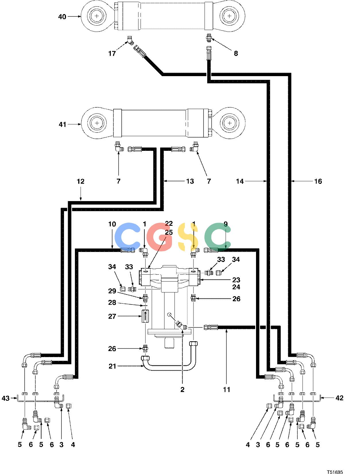 约翰迪尔零件查询D536 - ATTACHMENTS HYDRAULIC SYSTEM FELLING HEAD HAX321-WIDE ( 980776 - ) 2000-470/10 [2000-470/10]EPC John Deere online