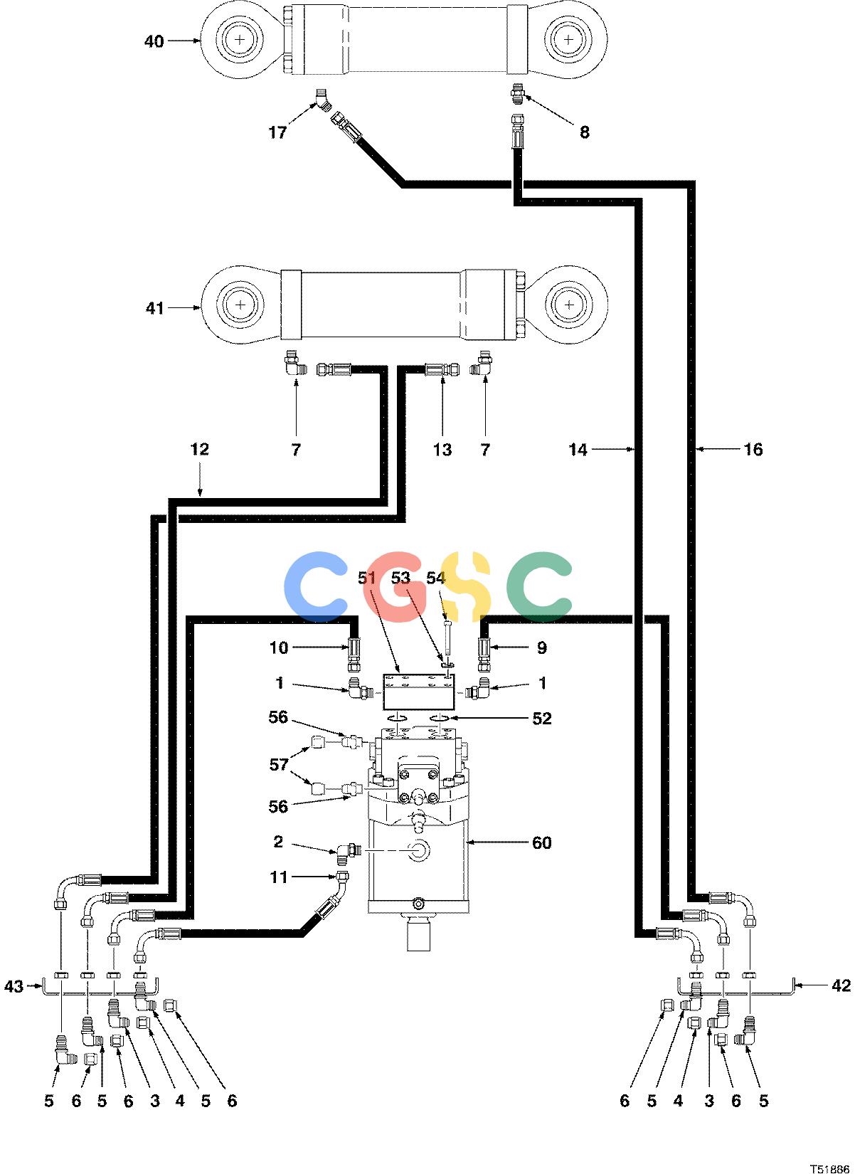 约翰迪尔零件查询D536 - ATTACHMENTS HYDRAULIC SYSTEM FELLING HEAD HAX321 ( 980001 - ) 2000-469/12 [2000-469/12]EPC John Deere online