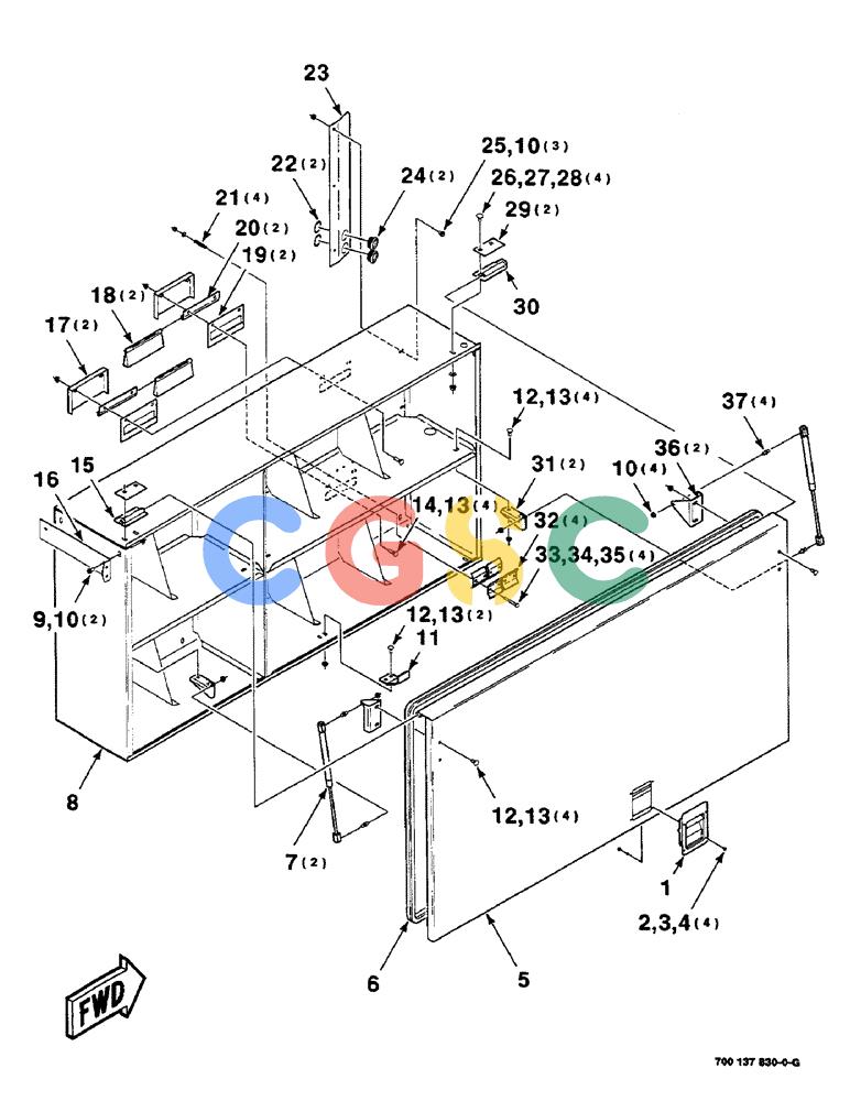 凯斯零件查询(8585) - CASE IH LARGE (3 X 4) RECTANGLER BALER (1/98-12/00) (7-26A) - TWINE BOX ASSEMBLY, REAR, RIGHT, 700138128 TWINE BOX Case Agriculture