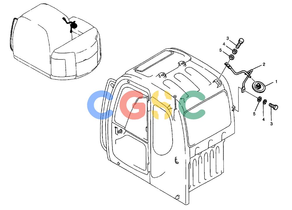 纽荷兰零件查询(EH80) - MIDI CRAWLER EXCAVATOR ASN LF04-02000 (N4TA18001 thru N4TA18010, ASN N5TA18011 -) (NA) (1/ (058) - MIRROR INSTALLATION New Holland Constructuion